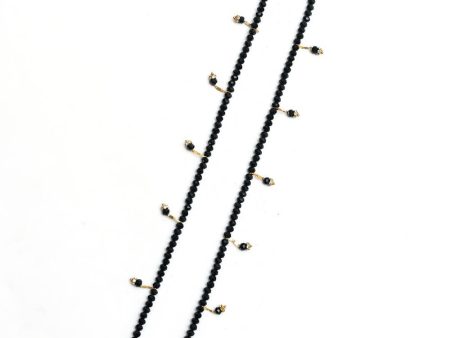 Mominos Fashion Kamal Johar Black Beads Anklets For Cheap