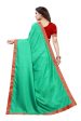 Vamika Rama Green Dola Silk Border Saree (Kirti Rama) For Discount