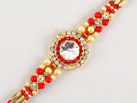 American Diamond Bling Rakhi And Kaju Katli Box Online