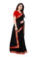 Vamika Black Dola Silk Border Saree (Kirti Black) Hot on Sale