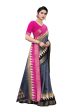 Vamika Grey Linen Jari Border Saree (GUNJAN GREY) on Sale