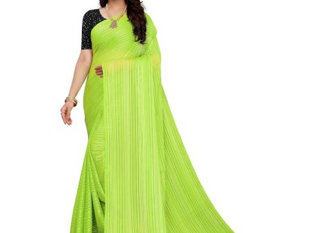 Vamika Green Georgette Seqence Saree (Riva Green) Sale