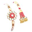 Traditional Meenakari Lumba And Kundan Rakhi Set Online Sale