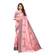 Vamika Pink Crepe Embroidery Saree (Nirali Pink) on Sale