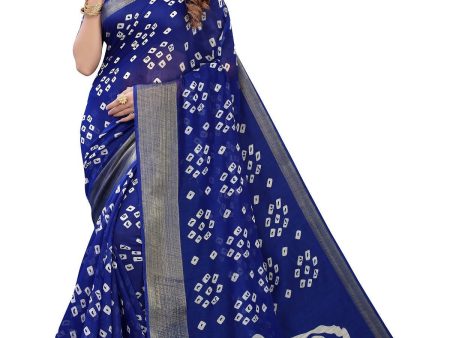 Vamika Beautiful Blue Linen Jari Border Saree (RADHIKA BLUE) Online Sale