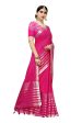 Vamika Pink Cotton Silk Weaving Saree (Twitter Pink) Online Sale