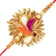 Zardosi Lustrous Rakhi And Almond Treat Chocolate Combo Sale