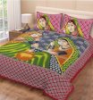 Vamika Printed Cotton Matki Red Bedsheet With Pillow Covers (PM Matki Red) Online now