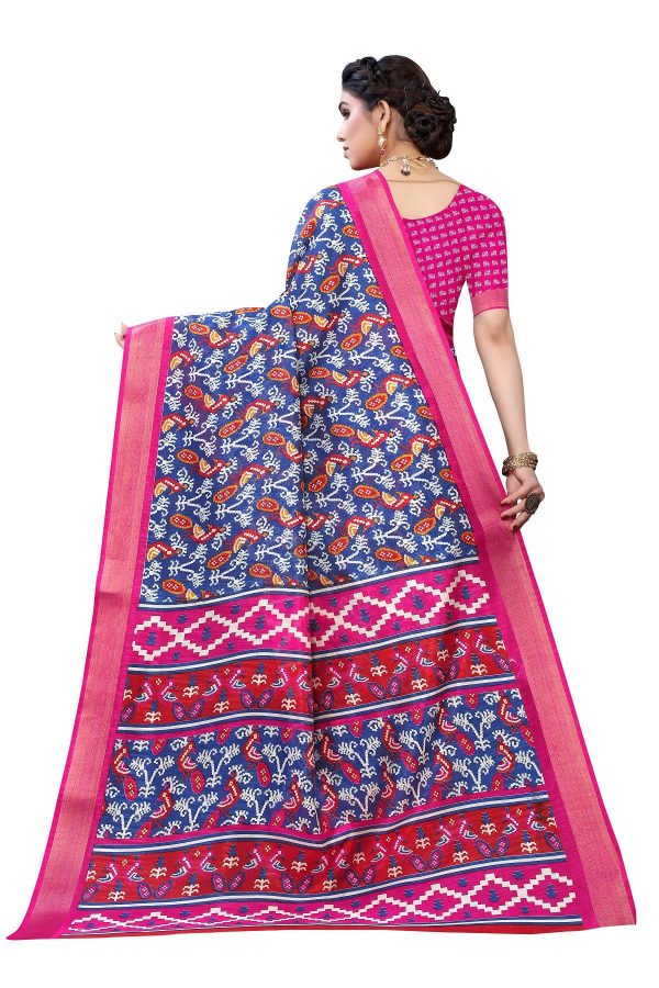 Vamika Blue Linen Jari Border Saree (JANKI Blue) Fashion