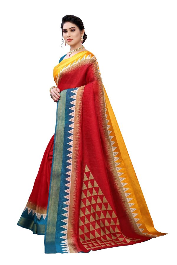 Vamika Maroon Linen Jari Border Saree Online At Low Price Supply