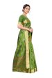 Vamika Green Cotton Polyster Silk Weaving Saree (Kerala Cherry) Online