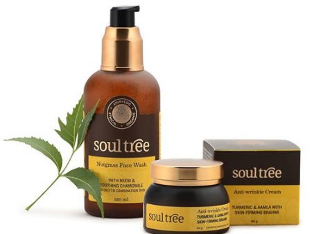 Soultree Nutgrass Face Wash & Anti-Wrinkle Cream Set Online Hot Sale