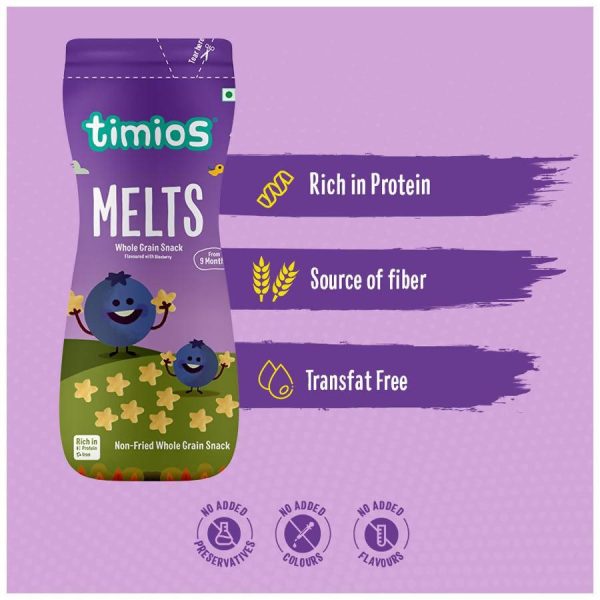 Timios Melts Blueberry Finger Food For Babies Cheap