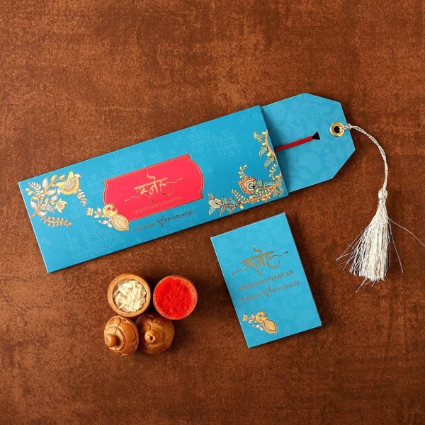 Zardosi Flower Design Rakhi & Fruit N Nut Chocolates Discount