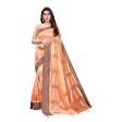 Vamika Orange Crepe Embroidery Saree (Nirali Orange) Hot on Sale