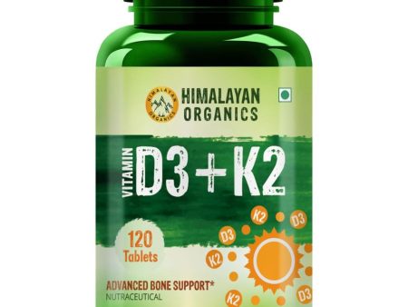 Himalayan Organics Vitamin D3 + K2 Promote Healthy Bones Nutraceutical Tablets Online Hot Sale