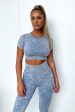 Caz Short Sleeve Top - Blue Hot on Sale