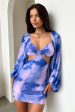 Ashna Dress - Blue Purple Cheap